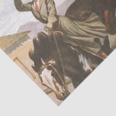 ティーの女性のカーボーイの古い学校 薄葉紙 (詳細)