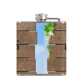 ティーの女性のカーボーイの石 フラスク (裏面)