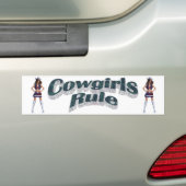 ティーの女性のカーボーイの規則 バンパーステッカー (車上)