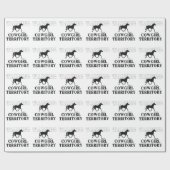 ティーの女性のカーボーイの領域 ラッピングペーパー (フラット)