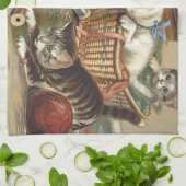 ティーの好奇心が強い猫 キッチンタオル (折り畳み)