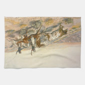 ティーの牛ドライブ キッチンタオル (横)