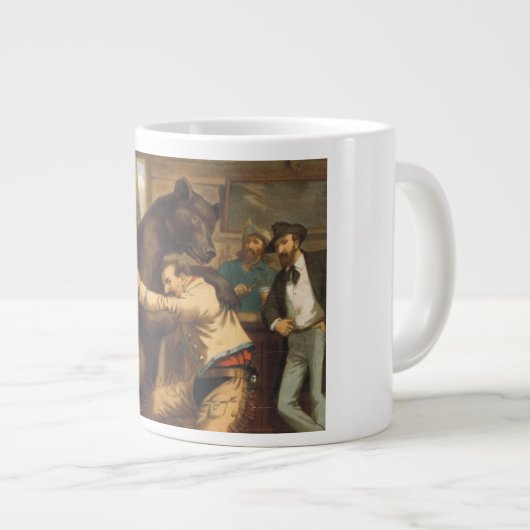 ティーの野生の西のレスリング ジャンボコーヒーマグカップ (正面右)