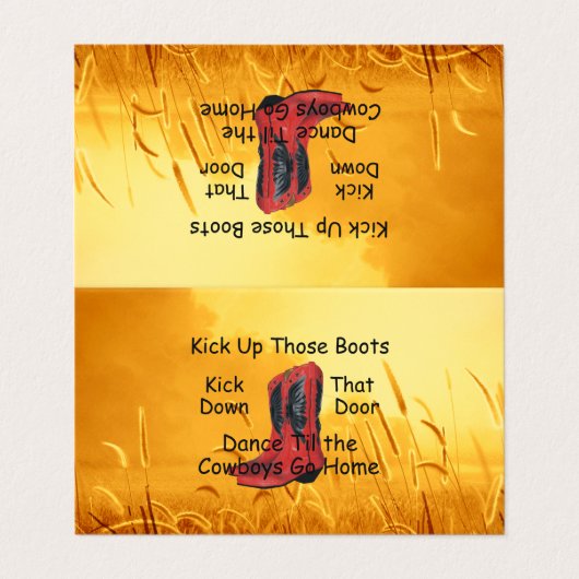 ティーはそれらのブーツを蹴ります 名刺 (外部フラット)