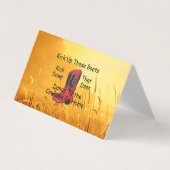 ティーはそれらのブーツを蹴ります 名刺 (正面)