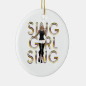 ティーは女の子を歌います歌います セラミックオーナメント (右)