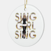 ティーは女の子を歌います歌います セラミックオーナメント (左)