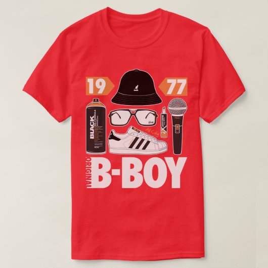 ティーを壊す元のB少年のMC DJのヒップホップの落書き Tシャツ (デザイン正面)