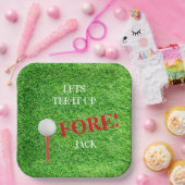 ティーアップザウインクルードゴルフテーマお祝いパーティー ペーパープレート (パーティー)