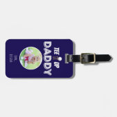 ティーアップダディカスタムー写真ゴルフ海軍ブルー ラゲッジタグ (正面横)