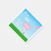 ティーアップピンクゴルフジェンダーベビー女の子 スタンダードカクテルナプキン (角)