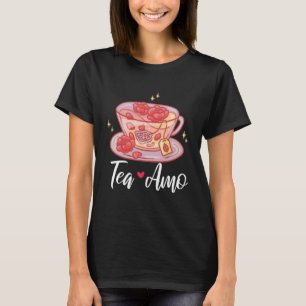 ティーアモのグラフィック茶の飲みティーティーブルーイングカップ Tシャツ
