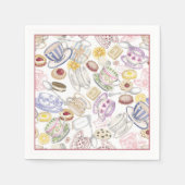 ティーアンドクッキーパーティーナプキン スタンダードカクテルナプキン (正面)