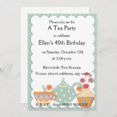 ティーアンドケーキパーティの招待状 招待状 (正面/裏面)