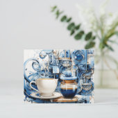 ティーアンドコーヒーホリデーカード シーズンポストカード (スタンド正面)