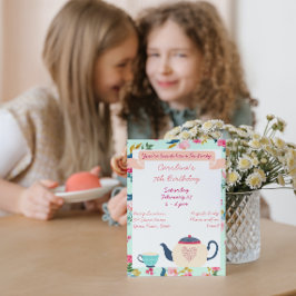 ティーインワンダーランド誕生日招待状 招待状