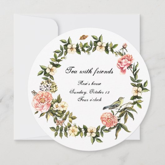 ティーウィズフレンド招待状 招待状 (正面)