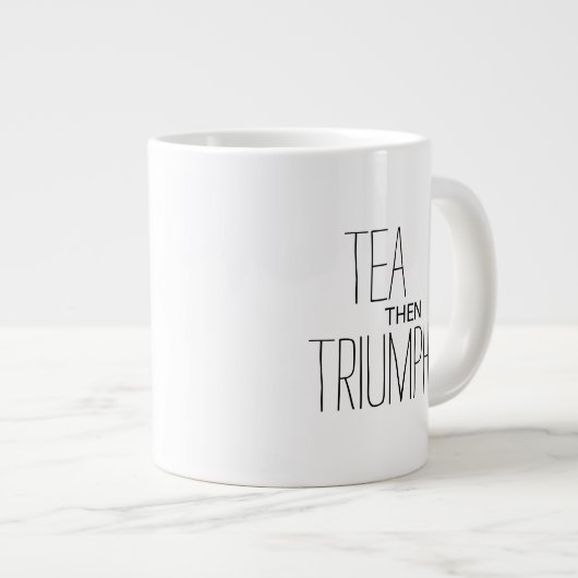 ティーエイベリヒやる気を起こさせる文字パーソナライズされた ジャンボコーヒーマグカップ (正面右)