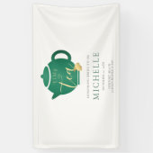 ティーエメラルド金ゴールドブライダルシャワーへようこそ 横断幕 (縦)