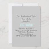 ティーエレガントカップシャンデリアヴィンテージ茶パーティー 招待状 (裏面)