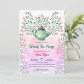 ティーエレガントパーティーティーポットフローラ 招待状 (スタンド正面)