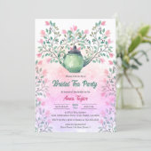 ティーエレガントパーティーティーポットフローラ 招待状 (スタンド正面)