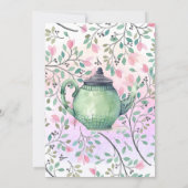 ティーエレガントパーティーティーポットフローラ 招待状 (裏面)