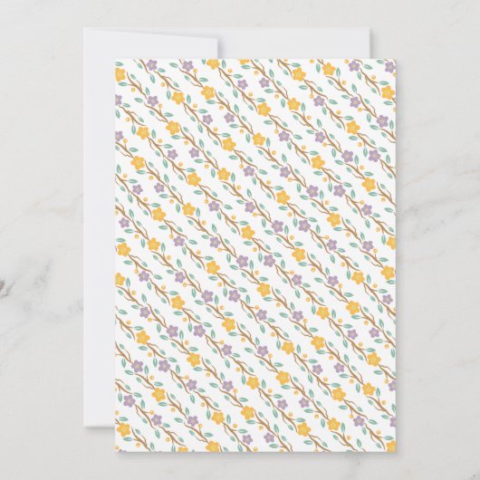 ティーエレガントパーティーベビーシャワー – Teapot 招待状 (裏面)