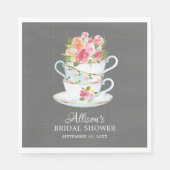 ティーエレガントブライダルシャワー紙ナプキンス スタンダードランチョンナプキン (正面)