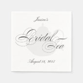 ティーエレガントポットブライダルシャワーナパーソナライズされたプキンス スタンダードカクテルナプキン (正面)