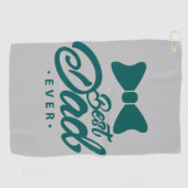 ティーオフと最高の一緒に:最高のパパゴルフタオル ゴルフタオル (横)