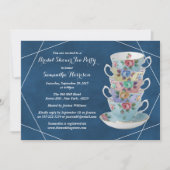 ティーカエレガントップブライダルシャワーティーパーティー 招待状 (正面)