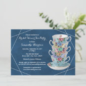 ティーカエレガントップブライダルシャワーティーパーティー 招待状 (スタンド正面)