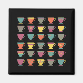 ティーカカラフルップ、ホットドリンク、ウィンターマグカップ マグネット