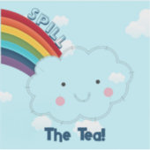 ティーカットのカスタムビニールのシールをこぼす シール (正面)