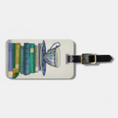 ティーカップおよび本2 ラゲッジタグ (正面横)