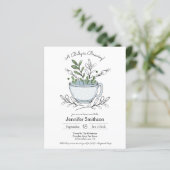 ティーカップお洒落ベビーシャワー予算招待状 (スタンド正面)