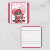 ティーカップかわいこちゃん エンクロージャーカード (正面/裏面)