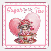 ティーカップかわいこちゃん スクエアシール (正面)