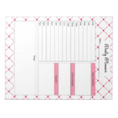 ティーカップかわいこちゃん_デイリープランナー ノートパッド (正面)