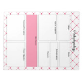 ティーカップかわいこちゃん_病態生理学テンプレート ノートパッド (正面)