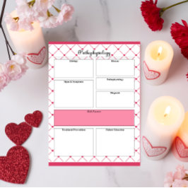 ティーカップかわいこちゃん_病態生理学テンプレート ノートパッド