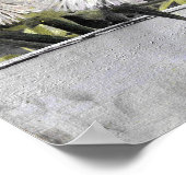 ティーカップかわいらしに咲く静物ピンクの花 ポスター (角)