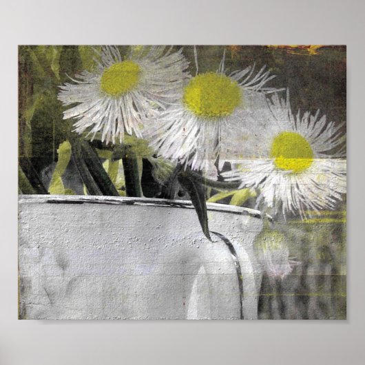 ティーカップかわいらしに咲く静物ピンクの花 ポスター (正面)