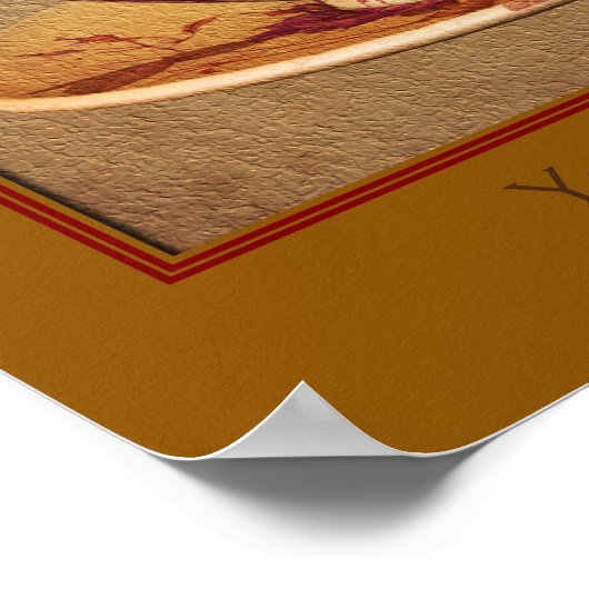 ティーカップとソーサー独自の引用文 ポスター (角)