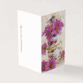 ティーカップとデイジーカード