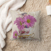 ティーカップとデイジー クッション (ブランケット)