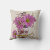 ティーカップとデイジー クッション (裏面)