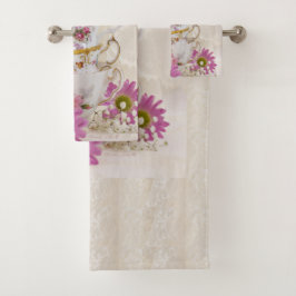 ティーカップとデイジー バスタオルセット