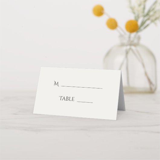 ティーカップとホワイトローズ結婚ズ プレイスカード (裏面)